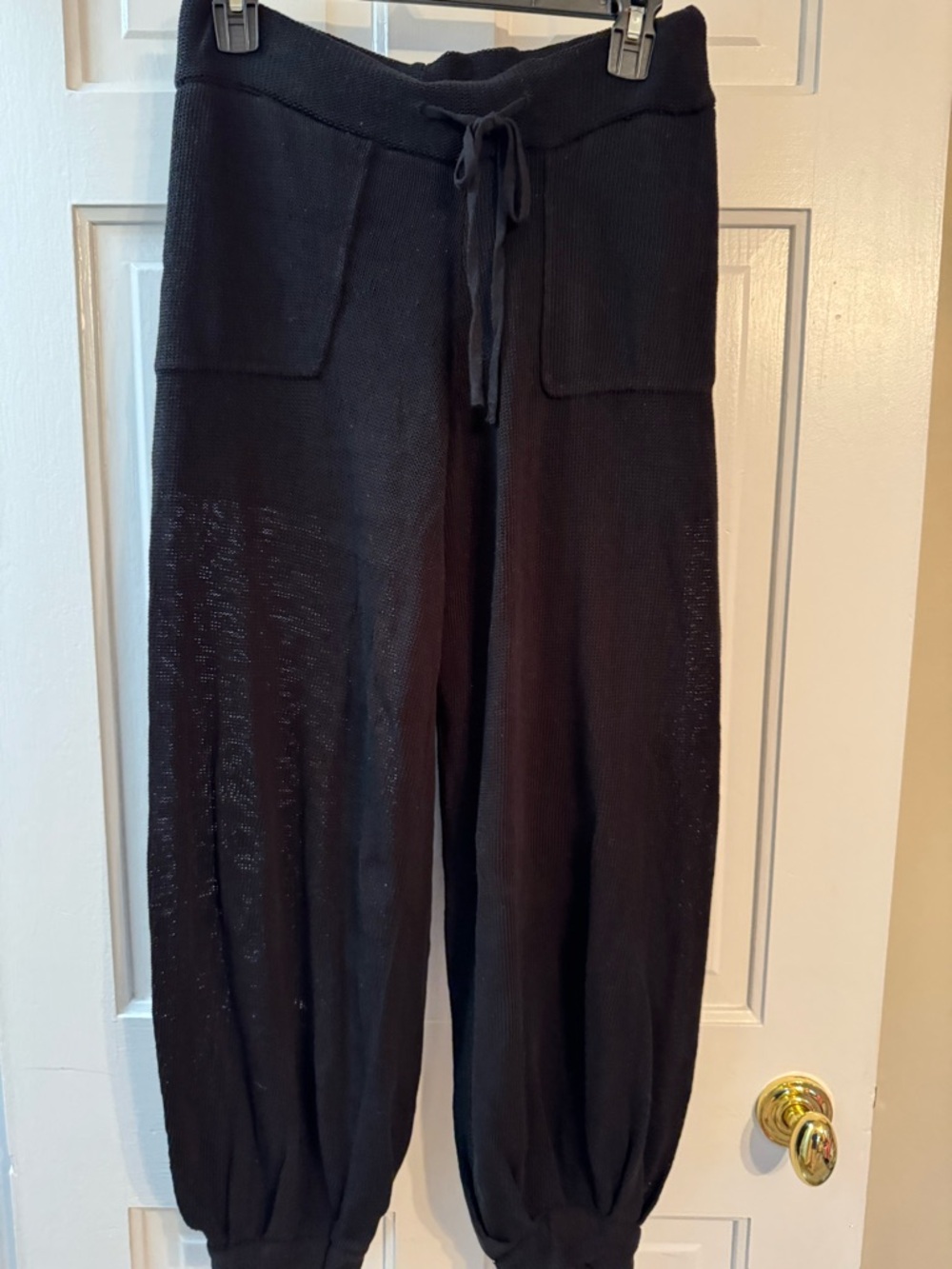 Pookie & Sebastian Black Knit Jogger Pants Size M